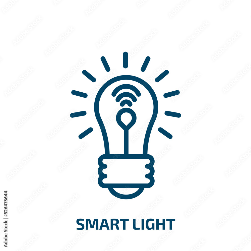 Poster smart light icon from electronic devices collection. thin linear smart light, light, smart outline i