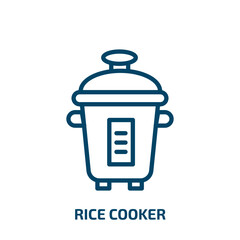 rice cooker icon from electronic devices collection. Thin linear rice cooker, cooking, kitchen outline icon isolated on white background. Line vector rice cooker sign, symbol for web and mobile