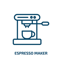 espresso maker icon from electronic devices collection. Thin linear espresso maker, cafe, cup outline icon isolated on white background. Line vector espresso maker sign, symbol for web and mobile