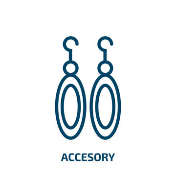 Accesory Icon From Fashion Collection. Thin Linear Accesory, Accesories, Equipment Outline Icon Isolated On White Background. Line Vector Accesory Sign, Symbol For Web And Mobile