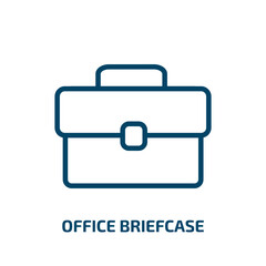 office briefcase icon from fashion collection. Thin linear office briefcase, office, business outline icon isolated on white background. Line vector office briefcase sign, symbol for web and mobile