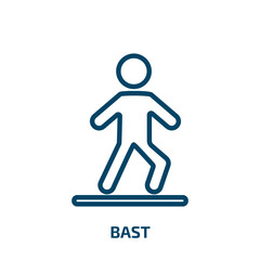 Obraz premium bast icon from people collection. Thin linear bast, hygiene, wash outline icon isolated on white background. Line vector bast sign, symbol for web and mobile