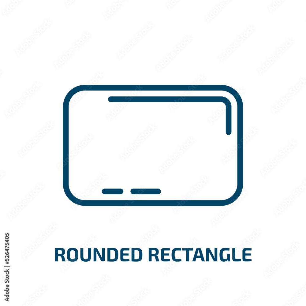 Poster rounded rectangle icon from shapes collection. thin linear rounded rectangle, square, rectangle outl