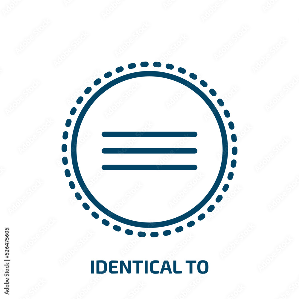 Poster identical to symbol icon from signs collection. thin linear identical to symbol, identity, business 