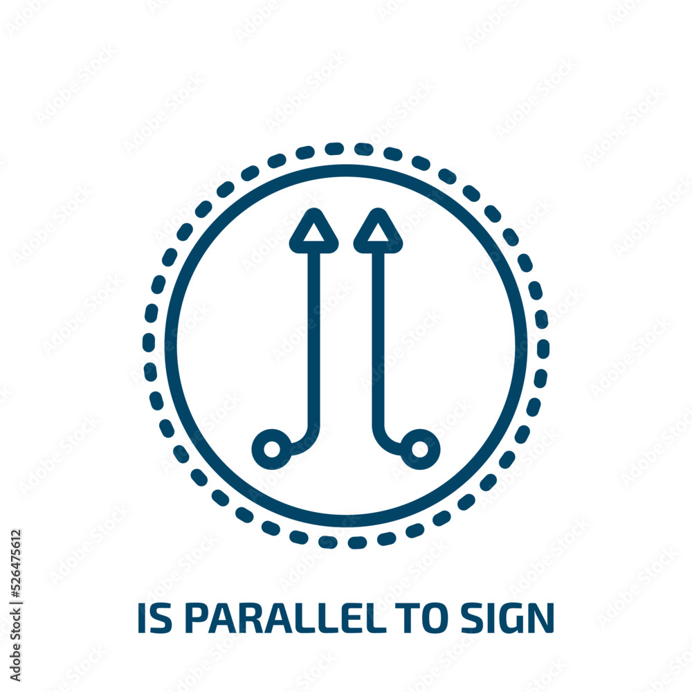 Poster is parallel to sign icon from signs collection. thin linear is parallel to sign, mark, parallel outl