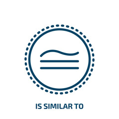 is similar to symbol icon from signs collection. Thin linear is similar to symbol, collage, frost outline icon isolated on white background. Line vector is similar to symbol sign, symbol for web and