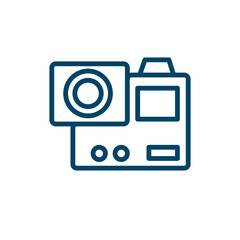 icon from technology collection. Thin linear , camera, digital outline icon isolated on white background. Line vector sign, symbol for web and mobile