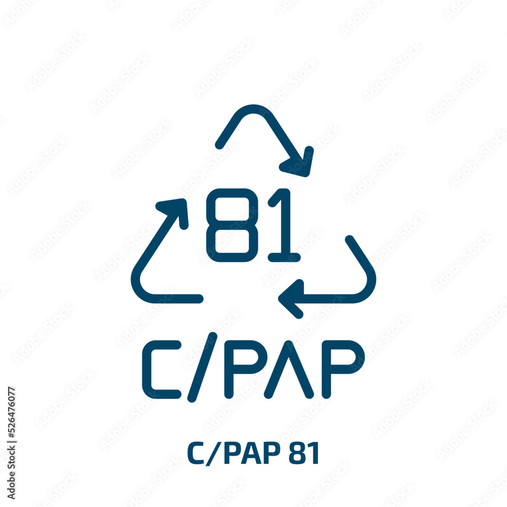 Poster c/pap 81 icon from user interface collection. thin linear c/pap 81, 81, reuse outline icon isolated 