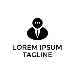 Human Message Logo Design Vector