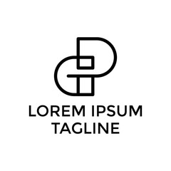 Initial GP Logo Design Vector