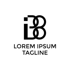 Initial IB8 Logo Design Vector