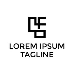 Initial LF Logo Design Vector