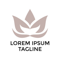 Initial M Tulip Flower Logo Design Vector