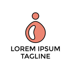 Pamelo fruit shaped Human Logo design vector