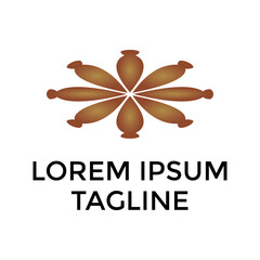 pinhão Fruit Logo Design Template