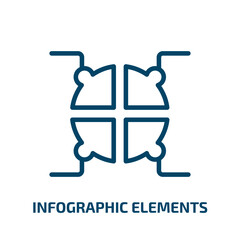 infographic elements icon from business collection. Thin linear infographic elements, business, data outline icon isolated on white background. Line vector infographic elements sign, symbol for web