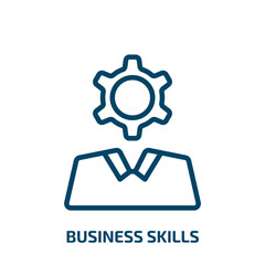 business skills icon from business and analytics collection. Thin linear business skills, business, career outline icon isolated on white background. Line vector business skills sign, symbol for web