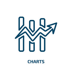 charts icon from business and analytics collection. Thin linear charts, business, management outline icon isolated on white background. Line vector charts sign, symbol for web and mobile