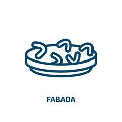 fabada icon from culture collection. Thin linear fabada, spanish, food outline icon isolated on white background. Line vector fabada sign, symbol for web and mobile