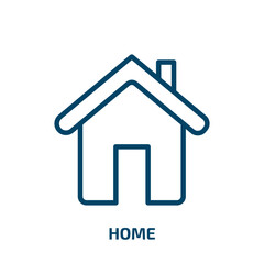 green home icon from ecology collection. Thin linear green home, eco, home outline icon isolated on white background. Line vector green home sign, symbol for web and mobile