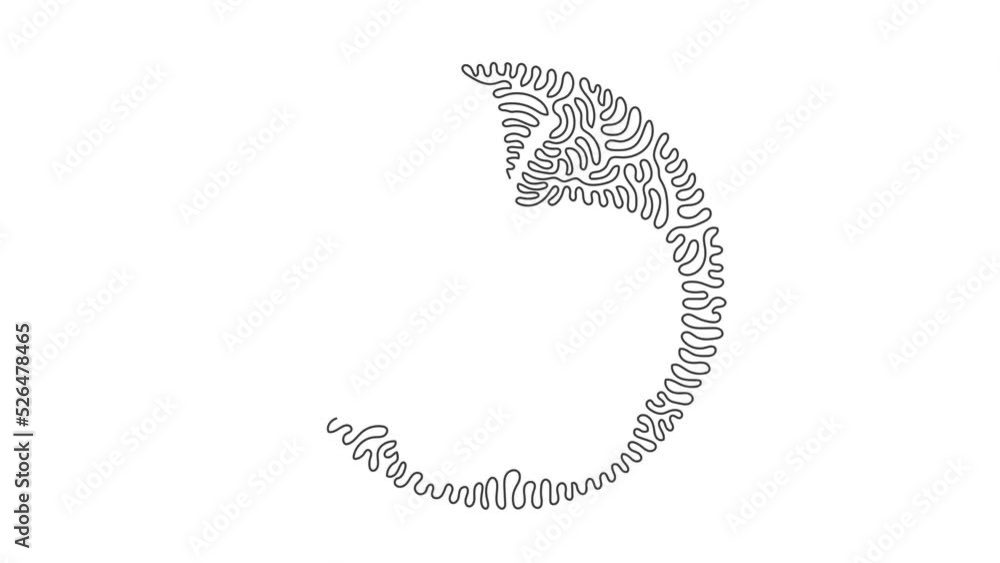 Poster animated self drawing of single continuous line draw apple fruit fresh appetizing delicious food. he