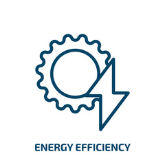 energy efficiency icon from general collection. Thin linear energy efficiency, energy, idea outline icon isolated on white background. Line vector energy efficiency sign, symbol for web and mobile