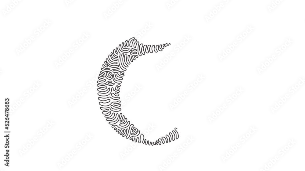 Poster self drawing animation of single one line draw whole healthy organic lemon for logo. fresh zest frui