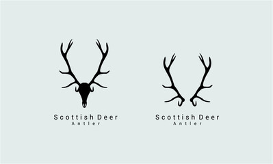 Scottish deer antler logo design inspiration