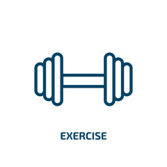 exercise icon from health and medical collection. Thin linear exercise, fitness, health outline icon isolated on white background. Line vector exercise sign, symbol for web and mobile