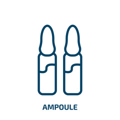ampoule icon from health and medical collection. Thin linear ampoule, medical, drug outline icon isolated on white background. Line vector ampoule sign, symbol for web and mobile