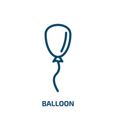 balloon icon from hotel and restaurant collection. Thin linear balloon, collection, holiday outline icon isolated on white background. Line vector balloon sign, symbol for web and mobile