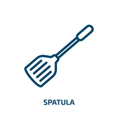 spatula icon from kitchen collection. Thin linear spatula, knife, cooking outline icon isolated on white background. Line vector spatula sign, symbol for web and mobile