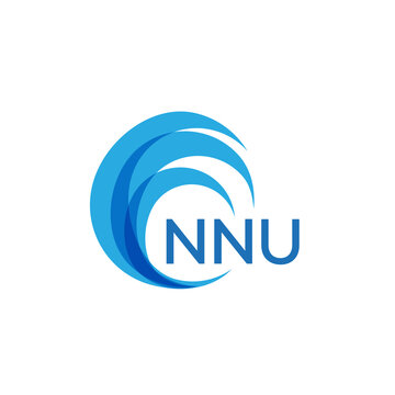 NNU letter logo. NNU blue image on white background. NNU Monogram logo design for entrepreneur and business. NNU best icon.
