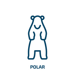 polar icon from nature collection. Thin linear polar, energy, equipment outline icon isolated on white background. Line vector polar sign, symbol for web and mobile