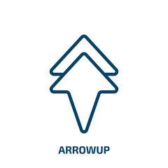 arrowup icon from other collection. Thin linear arrowup, other, cursor outline icon isolated on white background. Line vector arrowup sign, symbol for web and mobile