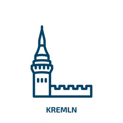 kremln icon from other collection. Thin linear kremln, other, catedral outline icon isolated on white background. Line vector kremln sign, symbol for web and mobile
