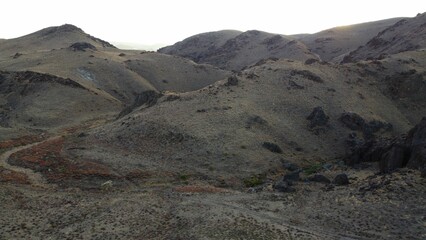 Bird's eye view of sandy hills