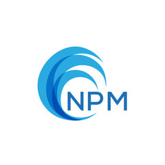 NPM letter logo. NPM blue image on white background. NPM Monogram logo design for entrepreneur and business. NPM best icon.
