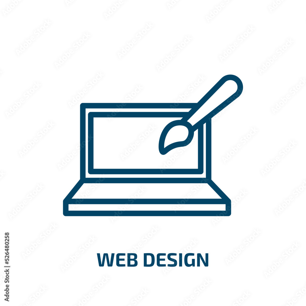 Poster web design icon from startup stategy and success collection. thin linear web design, internet, busin