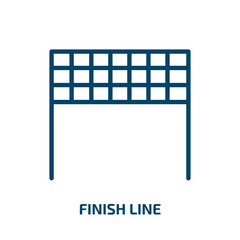 finish line icon from startup stategy and success collection. Thin linear finish line, finish, race outline icon isolated on white background. Line vector finish line sign, symbol for web and mobile