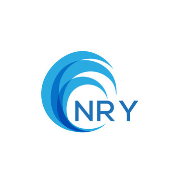 NRY letter logo. NRY blue image on white background. NRY Monogram logo design for entrepreneur and business. NRY best icon.

