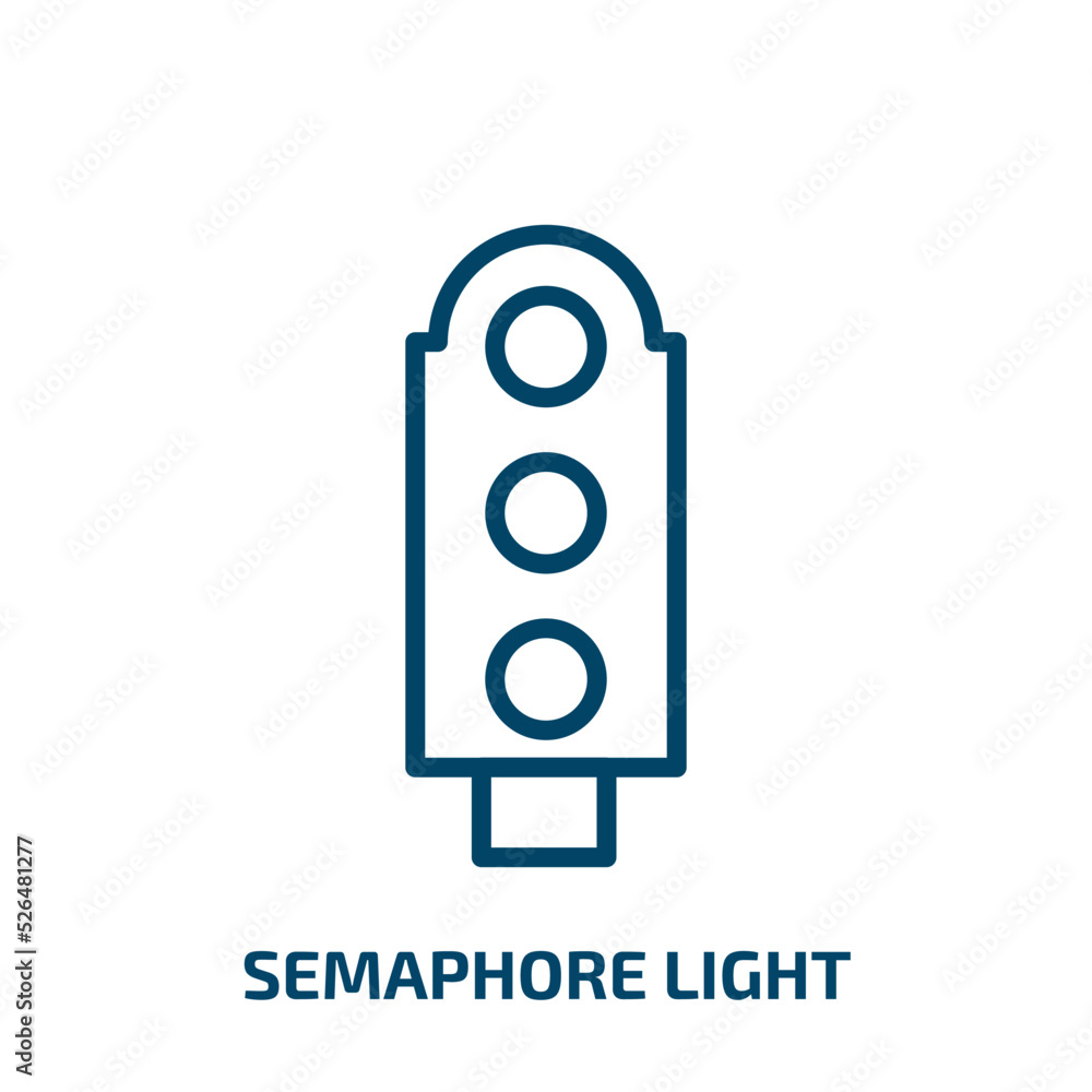 Poster semaphore light icon from tools and utensils collection. thin linear semaphore light, traffic, light