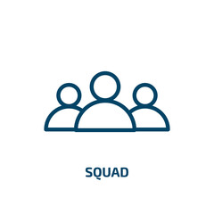 squad icon from tools and utensils collection. Thin linear squad, competition, team outline icon isolated on white background. Line vector squad sign, symbol for web and mobile