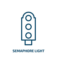 semaphore light icon from tools and utensils collection. Thin linear semaphore light, traffic, light outline icon isolated on white background. Line vector semaphore light sign, symbol for web and