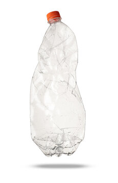 crushed plastic soda bottle
