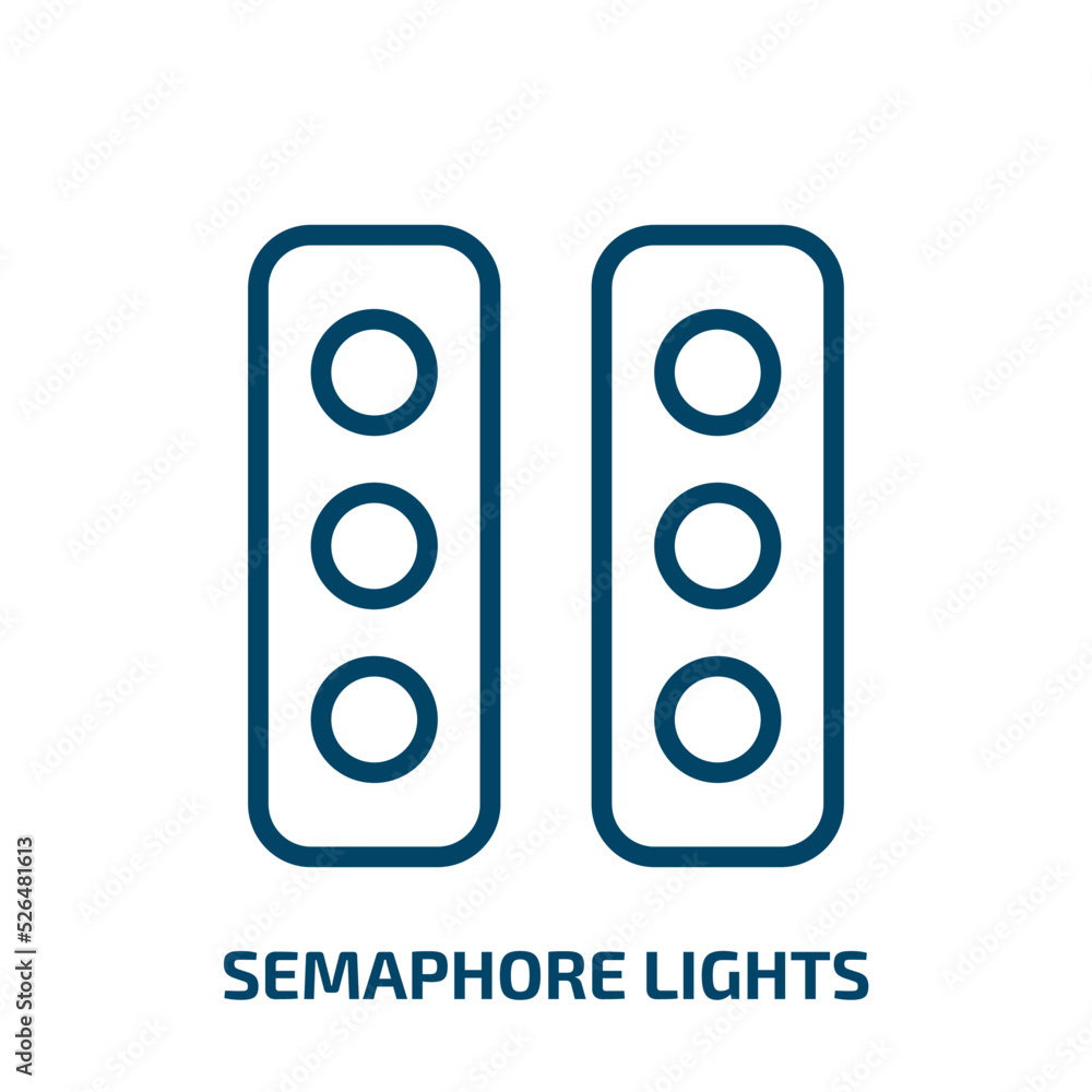 Poster semaphore lights icon from tools and utensils collection. thin linear semaphore lights, traffic, lig