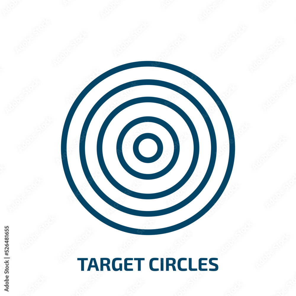 Poster target circles icon from tools and utensils collection. thin linear target circles, circle, arrow ou