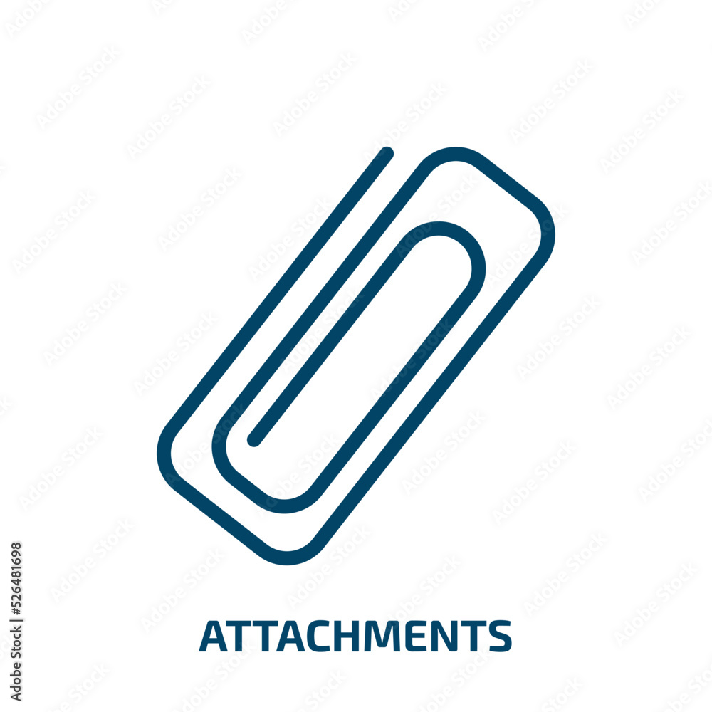 Poster attachments icon from tools and utensils collection. thin linear attachments, mail, letter outline i