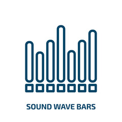 sound wave bars icon from tools and utensils collection. Thin linear sound wave bars, bar, music outline icon isolated on white background. Line vector sound wave bars sign, symbol for web and mobile