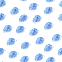 Snow balls watercolor seamless pattern. Template for decorating designs and illustrations.